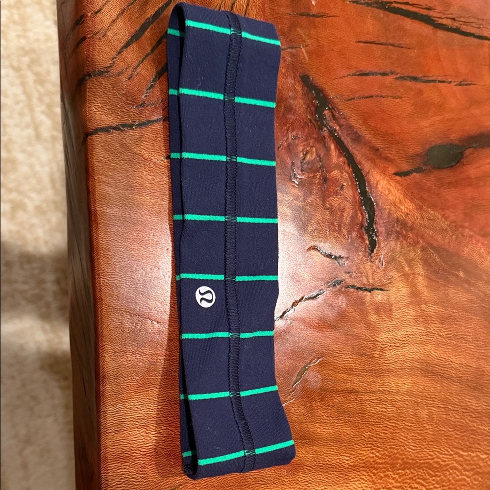 Lululemon Athletica Blue and Teal Striped Headband
